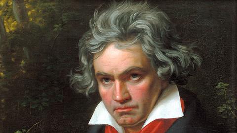 Ludwig van Beethoven beim Komponieren der Messe "Missa solemnis"