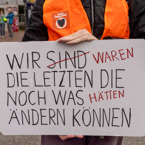 Demonstration der "Letzten Generation"