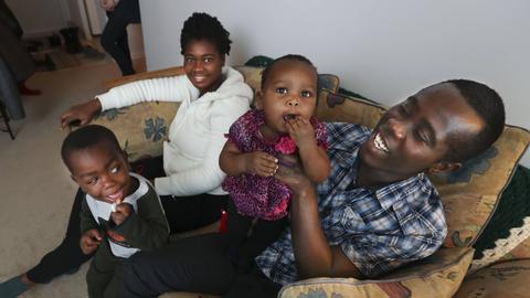 Flüchtlingsfamilie aus Ghana 