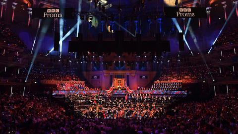 Ein Blick auf die Bühne der ”Last Night of the Proms”